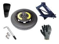 Set - Notrad VW TIGUAN R18 5x112x57,1 + SCHLÜSSEL + WAGENHEBER + HÜLLE FÜR DEN WAGENHEBER